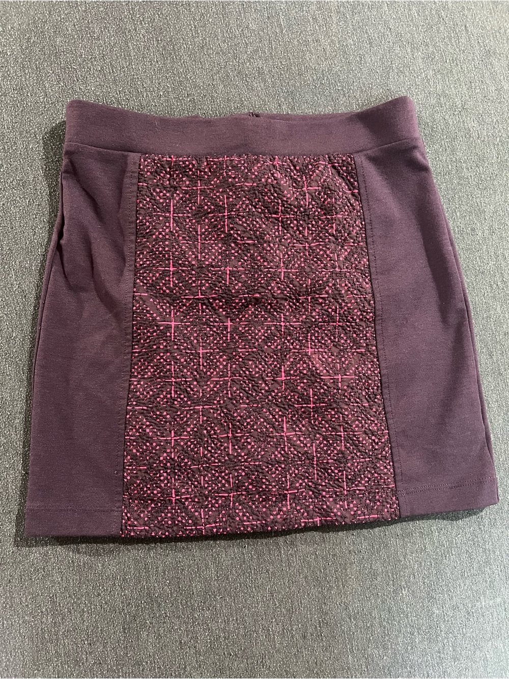American Eagle Outfitters Plum Textured Panel Mini Skirt
